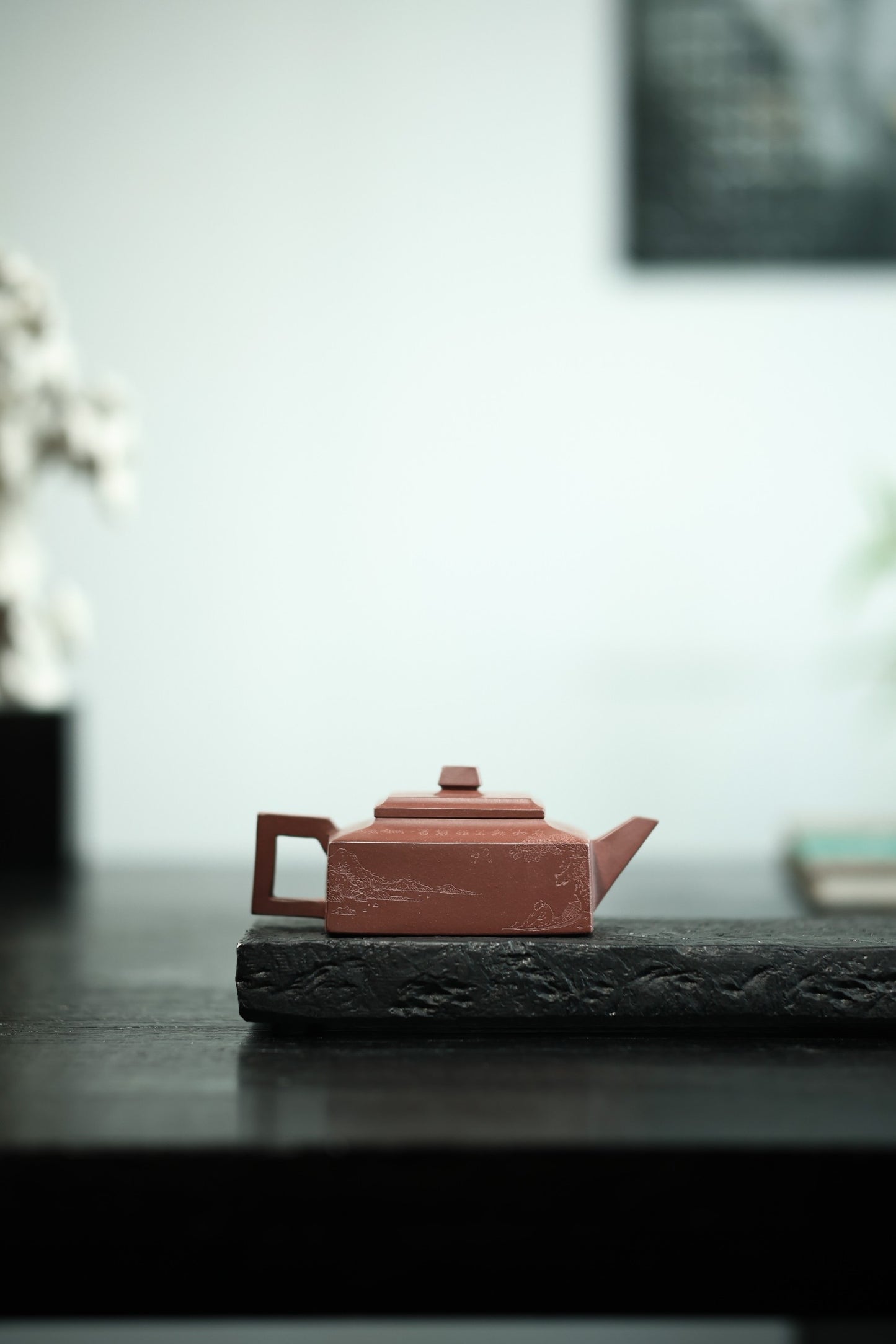 方山逸士【优质紫泥 240cc 全手工制作 全手工陶刻 民间实力派作品】