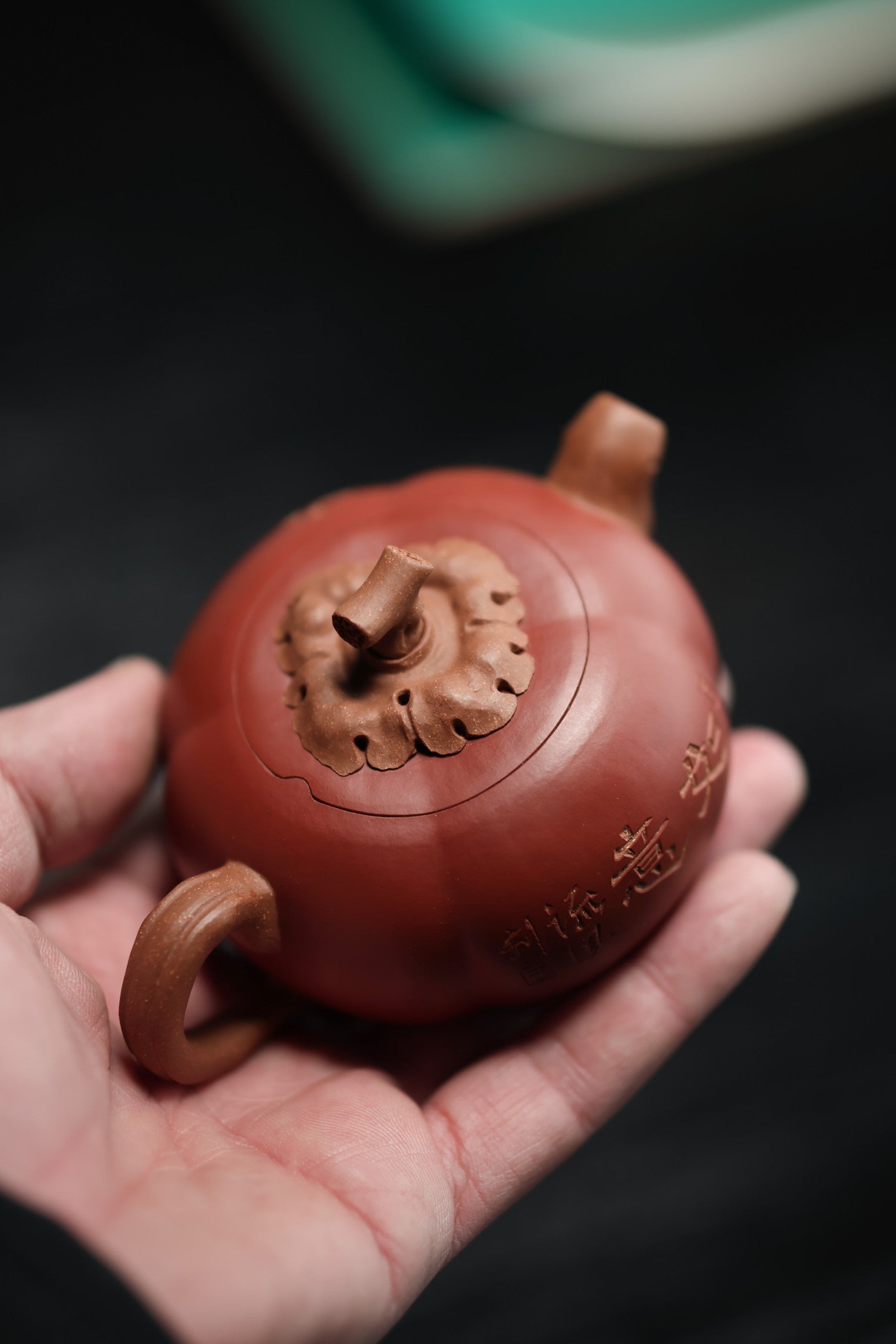 柿柿如意【精工手制·全手工·仿生器·150cc·降坡泥内胎粉浆 陶刻】