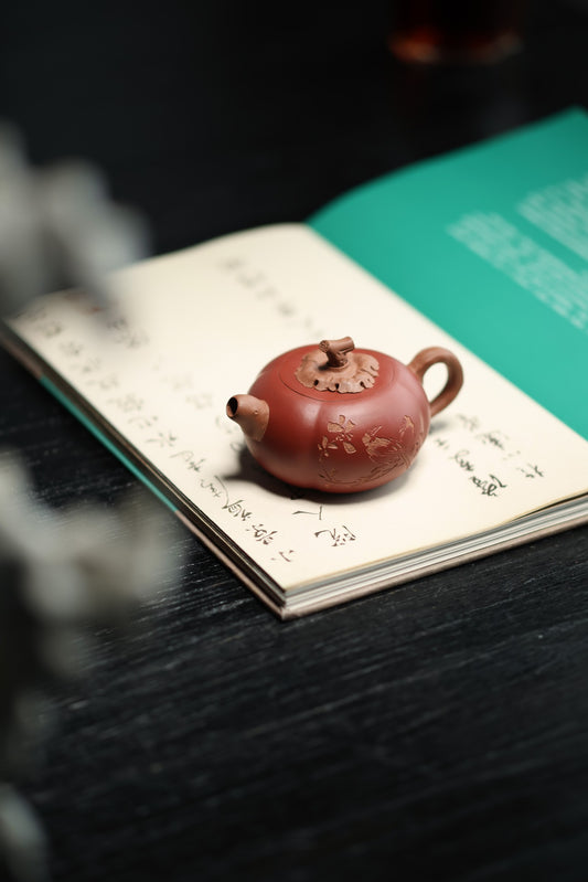 柿柿如意【精工手制·全手工·仿生器·150cc·降坡泥内胎粉浆 陶刻】