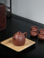 秦权旅行套组【优质紫泥·传统手制·半手工·经典传统器·245cc民间实力派作品 一壶四杯带茶盘 】