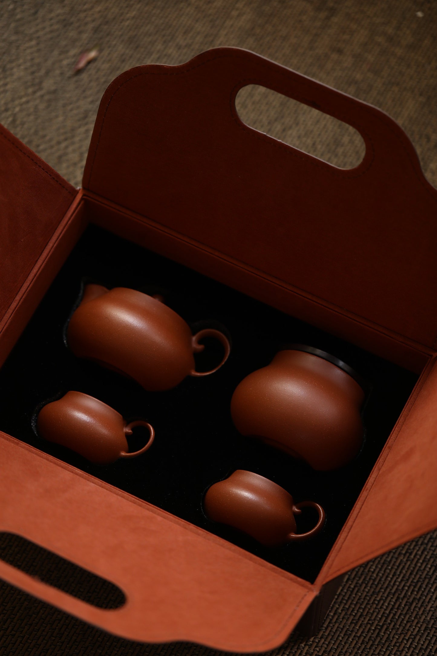 硕瓠问泉套组 天然紫砂双气孔结构  暗合葫芦「呼吸吐纳」的生命韵律