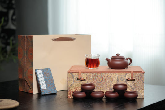 仿古礼盒套组 | 【半手工·手制··优质紫泥 220cc民间实力派 一壶六杯 】