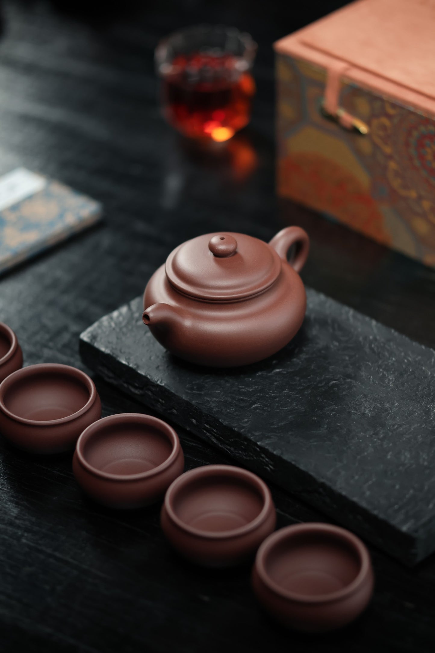 仿古礼盒套组 | 【半手工·手制··优质紫泥 220cc民间实力派 一壶六杯 】