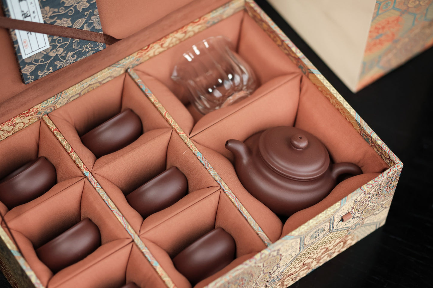 仿古礼盒套组 | 【半手工·手制··优质紫泥 220cc民间实力派 一壶六杯 】