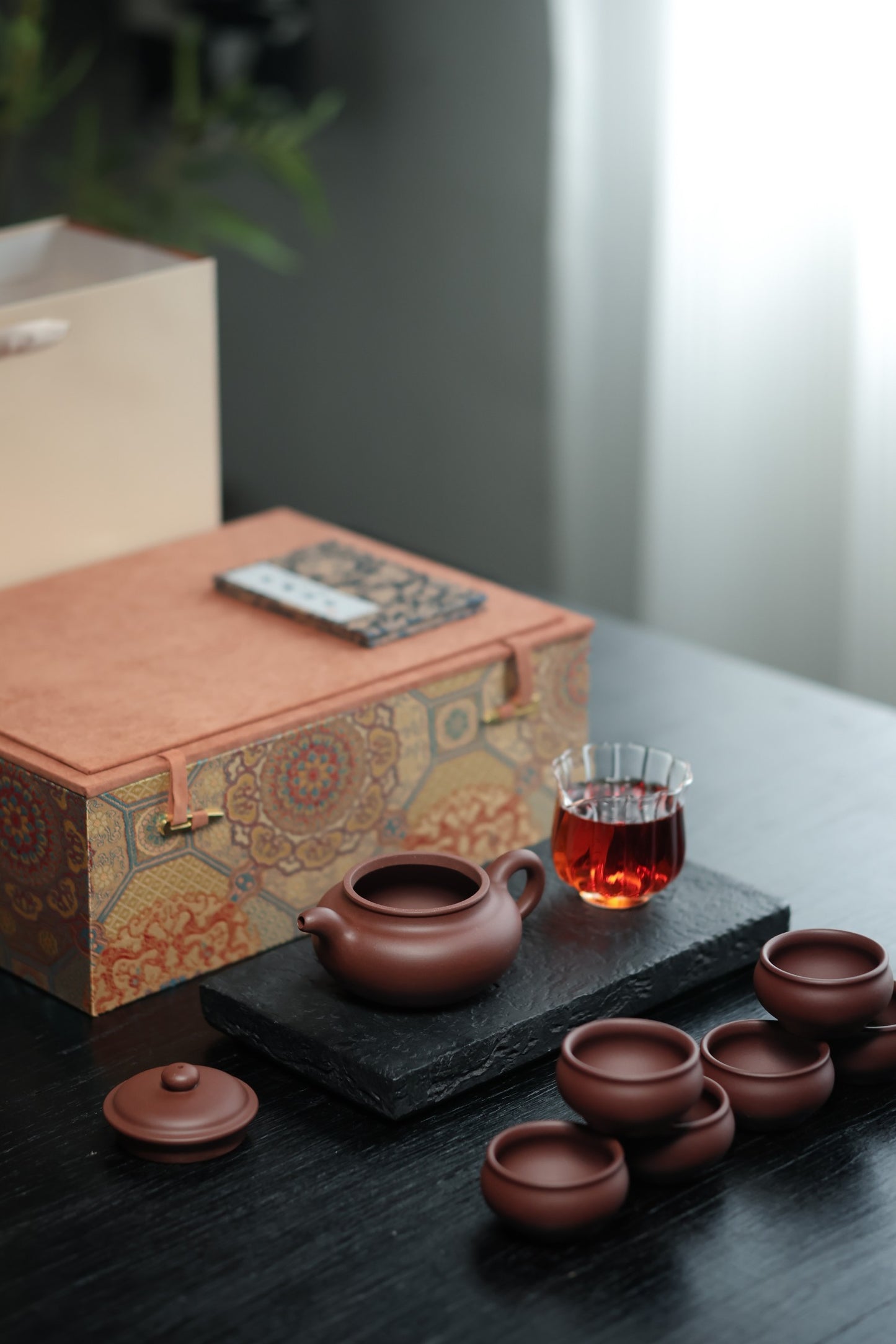 仿古礼盒套组 | 【半手工·手制··优质紫泥 220cc民间实力派 一壶六杯 】