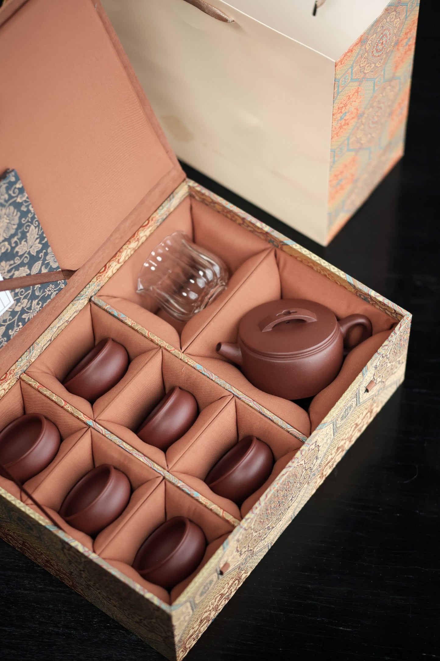 汉瓦礼盒套组 | 【优质紫泥·半手工·传统手制·容量220cc·实力派作品 一壶六杯加公道】