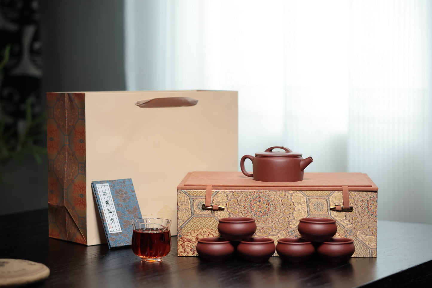 汉瓦礼盒套组 | 【优质紫泥·半手工·传统手制·容量220cc·实力派作品 一壶六杯加公道】