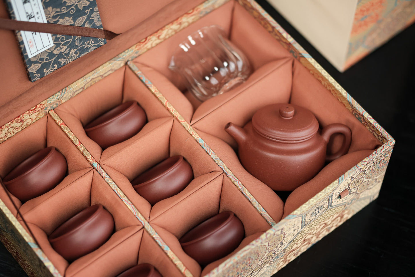 德钟礼盒套组 | 【半手工·薄胎·200cc·优质紫泥·水民间实力派作品 一壶六杯】