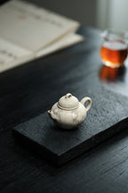 小满壶 | 【优质白玉段 手制 110cc 民间实力派作品 设计款 全手工陶刻 】