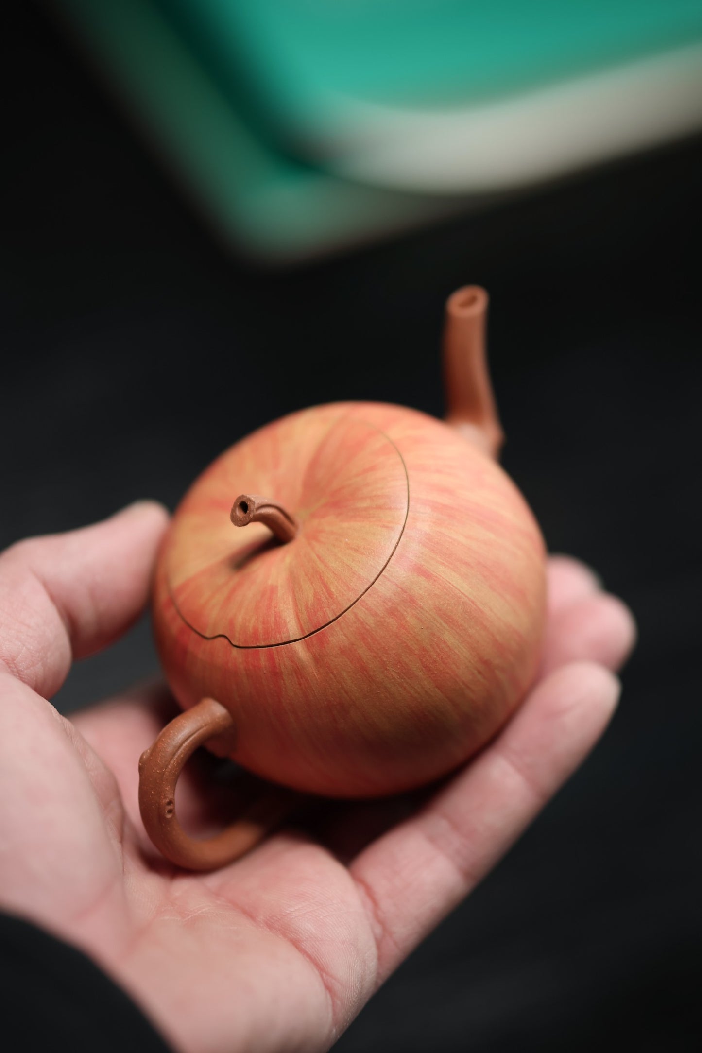 苹果壶 |【优质段泥粉浆朱泥 全手工 仿生器 容量150cc 民间实力派 】