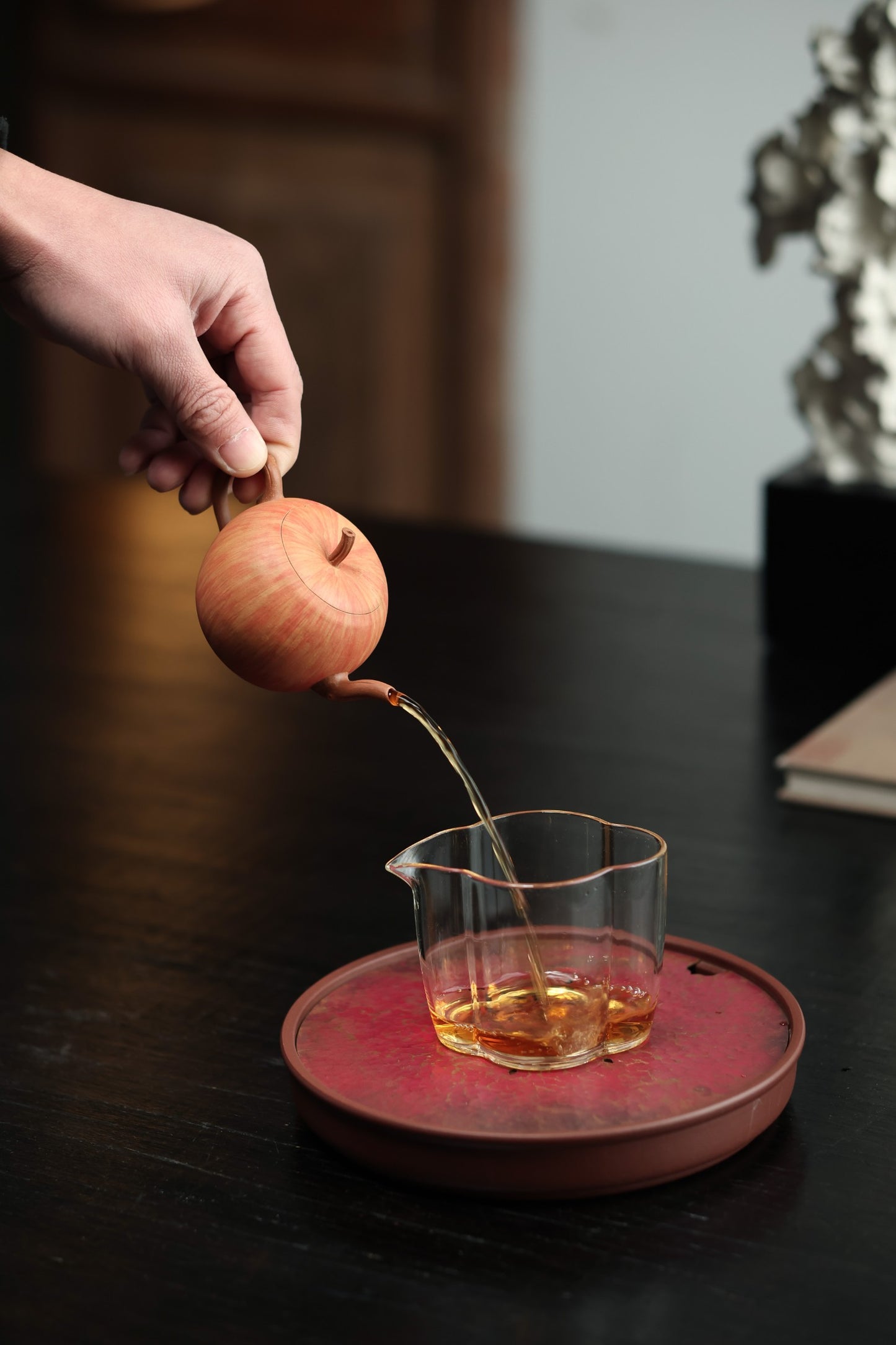 苹果壶 |【优质段泥粉浆朱泥 全手工 仿生器 容量150cc 民间实力派 】