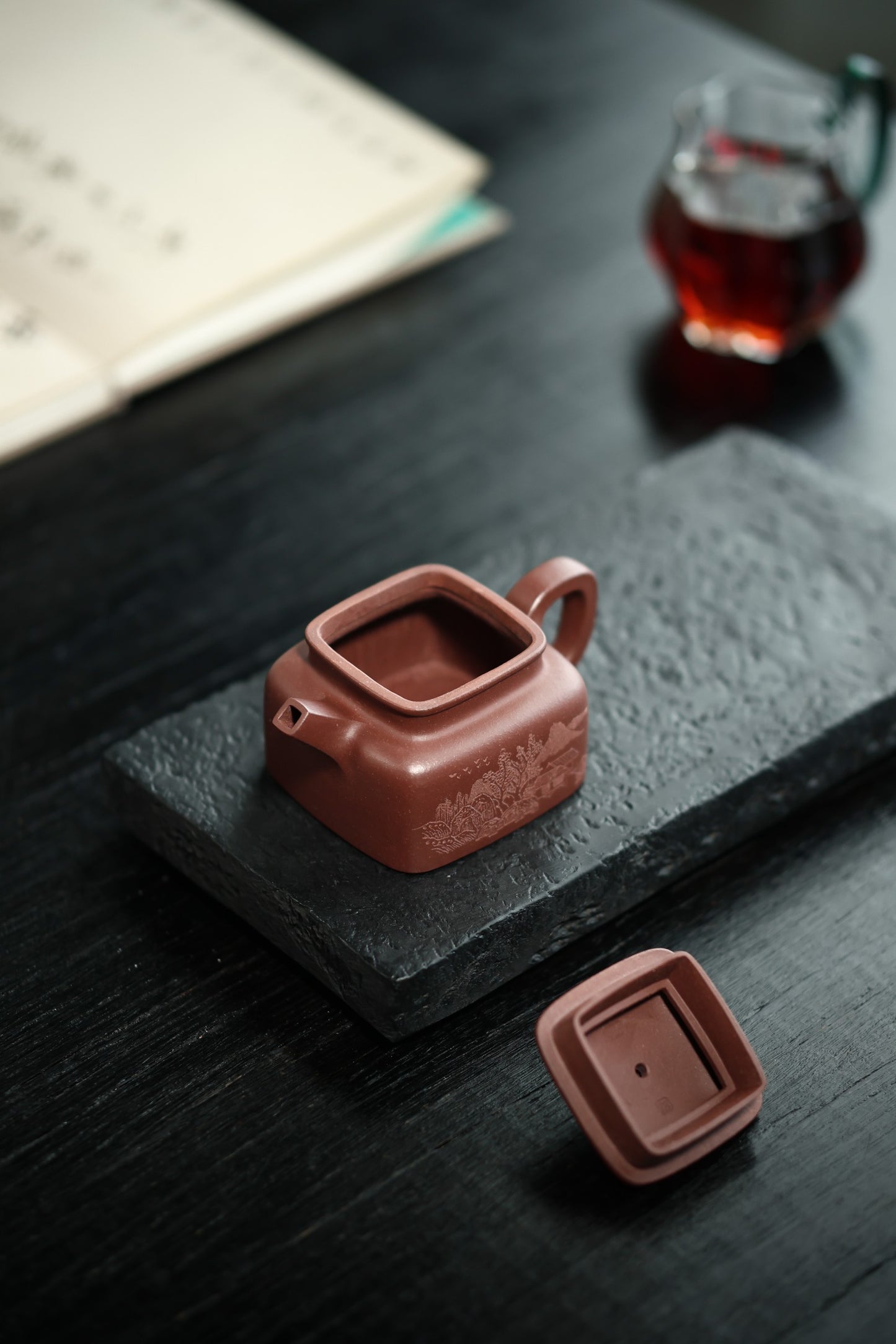 四方德钟 | 【优质紫泥 220cc 全手工 陶刻民间实力派作品】