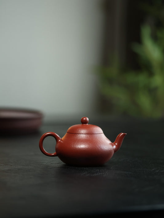 梨形｜【优质朱泥 ·传统手制·半手工·传统器·100cc·9孔·实力派作品 】