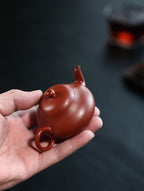 梨形｜【优质朱泥 ·传统手制·半手工·传统器·100cc·9孔·实力派作品 】