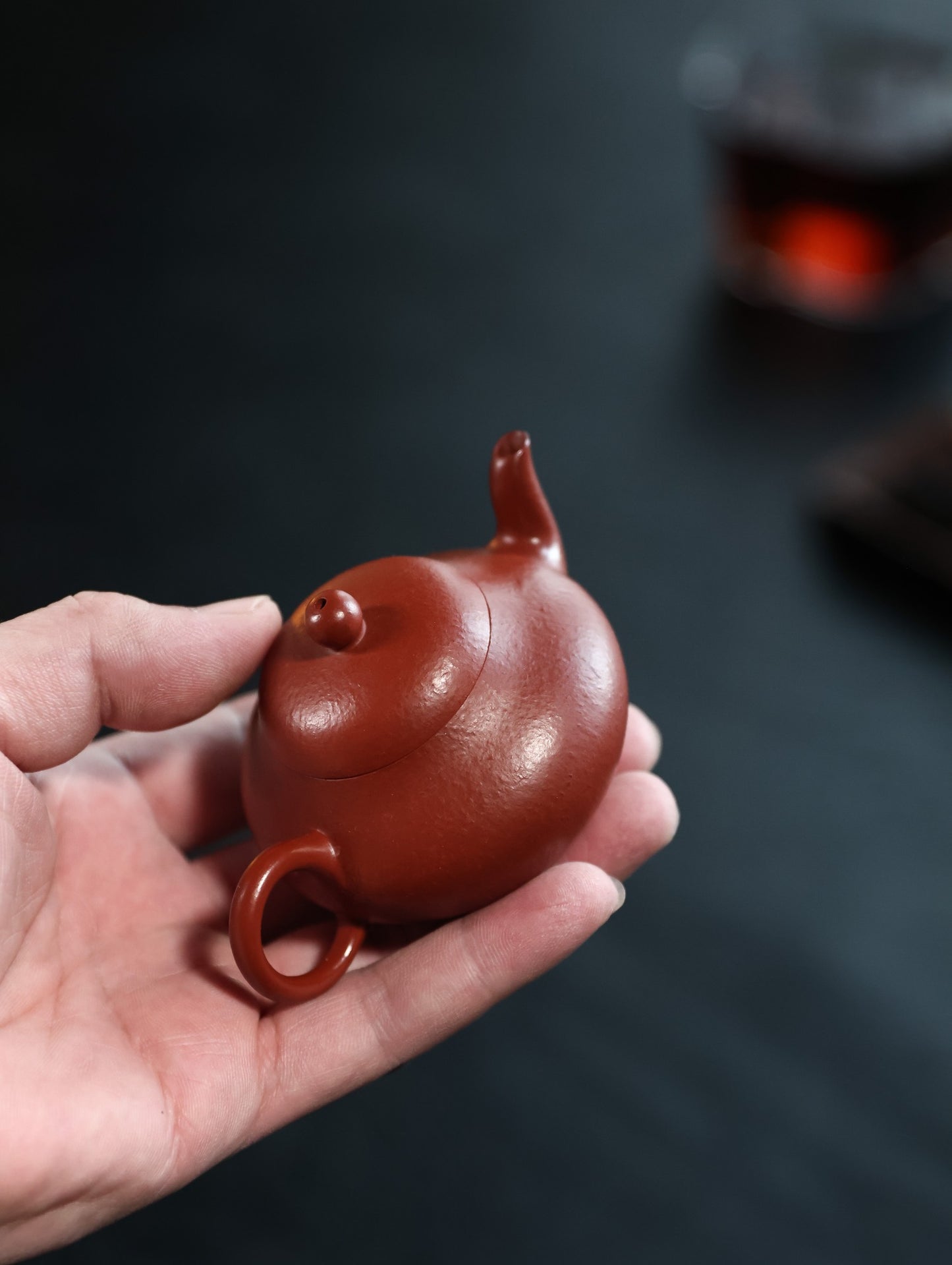 梨形｜【优质朱泥 ·传统手制·半手工·传统器·100cc·9孔·实力派作品 】