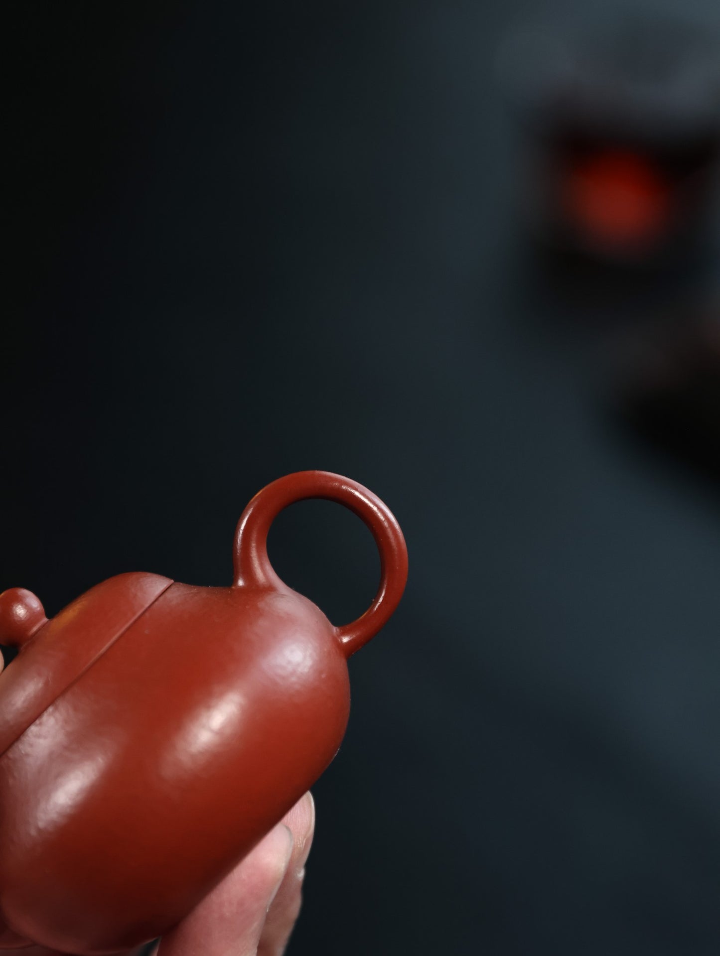 梨形｜【优质朱泥 ·传统手制·半手工·传统器·100cc·9孔·实力派作品 】