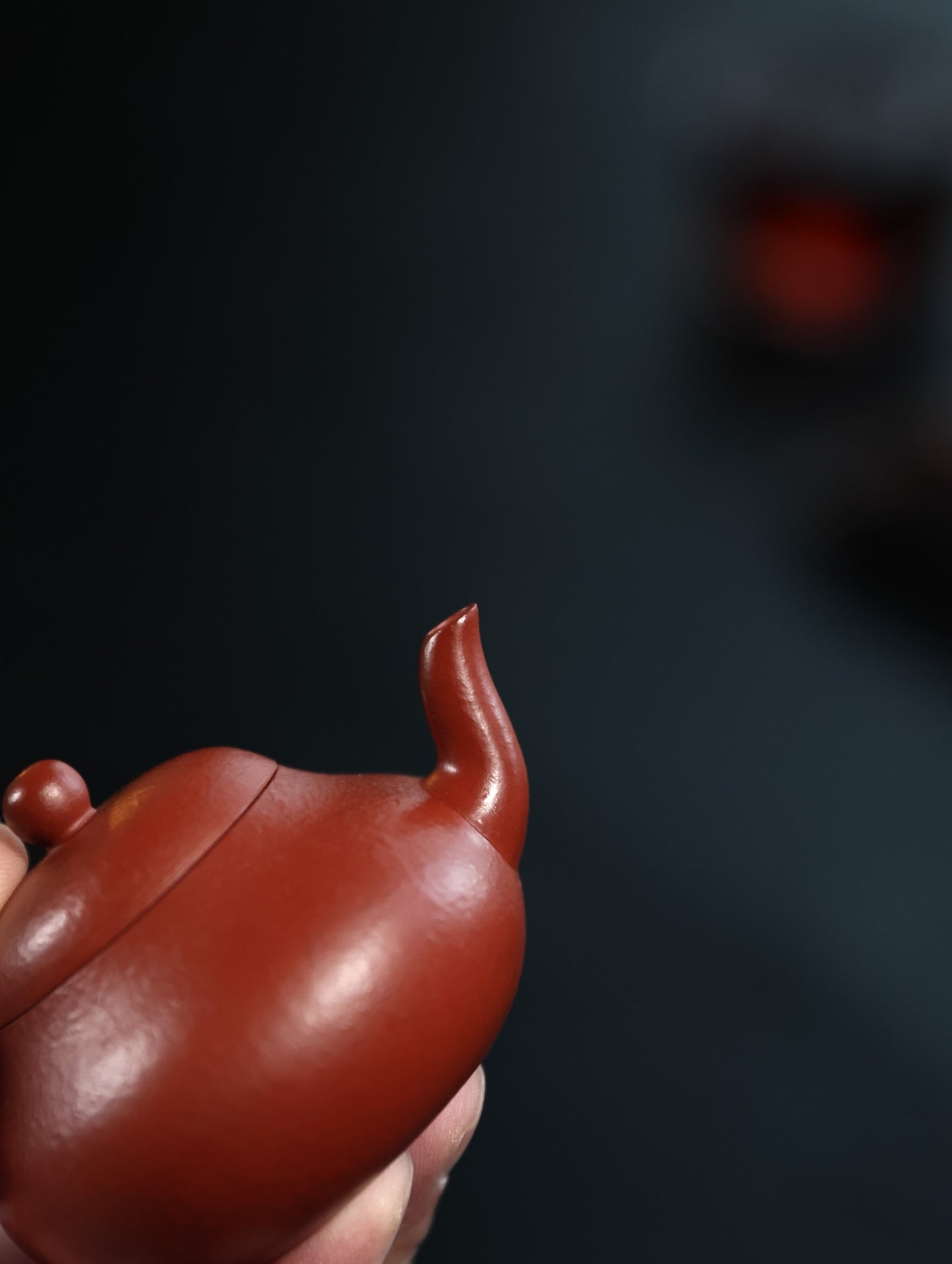 梨形｜【优质朱泥 ·传统手制·半手工·传统器·100cc·9孔·实力派作品 】