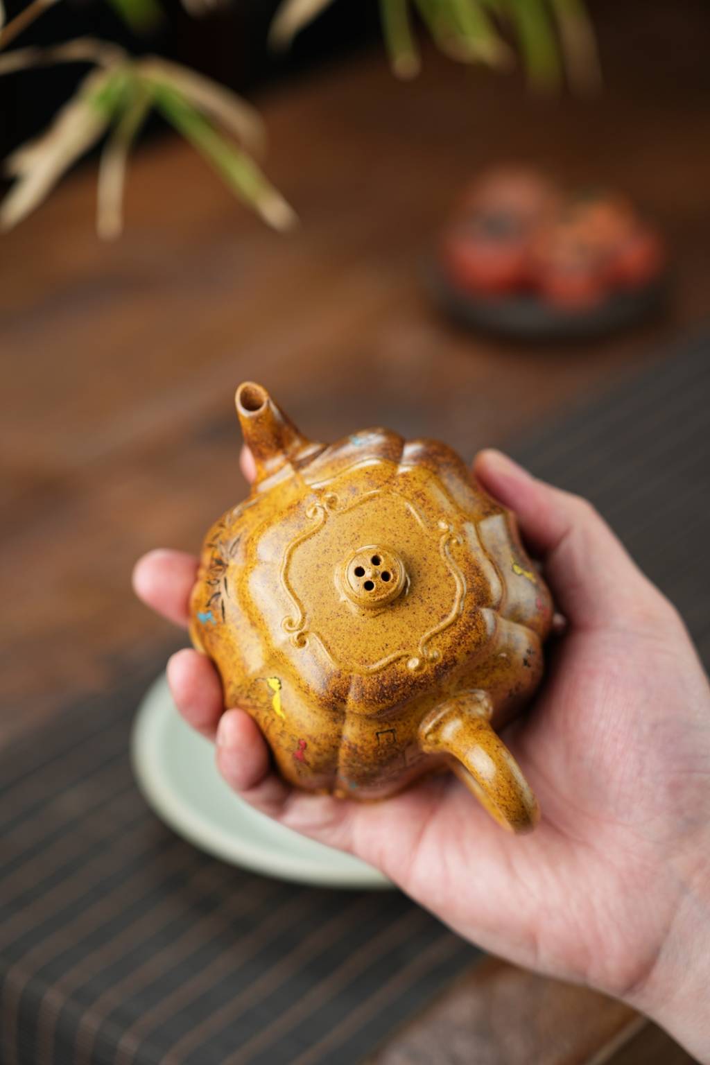国工力作【观望】极品黄金砂（极其稀少）260cc 邵方军 国家级工艺美术师 工艺:手工制作