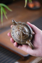 双工新品【腰圆竹鼓】原矿青段还原烧240cc邵方军（国家级工艺美术师）