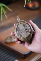 双工新品【腰圆竹鼓】原矿青段还原烧240cc邵方军（国家级工艺美术师）