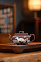 新品【青玉四方】紫茄泥260cc 作者：邵方军（国家级工艺美术师） 手工制作