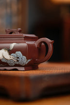 新品【青玉四方】紫茄泥260cc 作者：邵方军（国家级工艺美术师） 手工制作