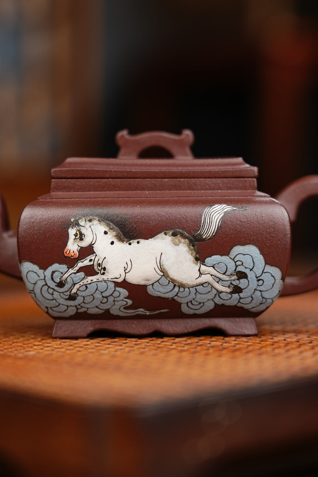 新品【青玉四方】紫茄泥260cc 作者：邵方军（国家级工艺美术师） 手工制作