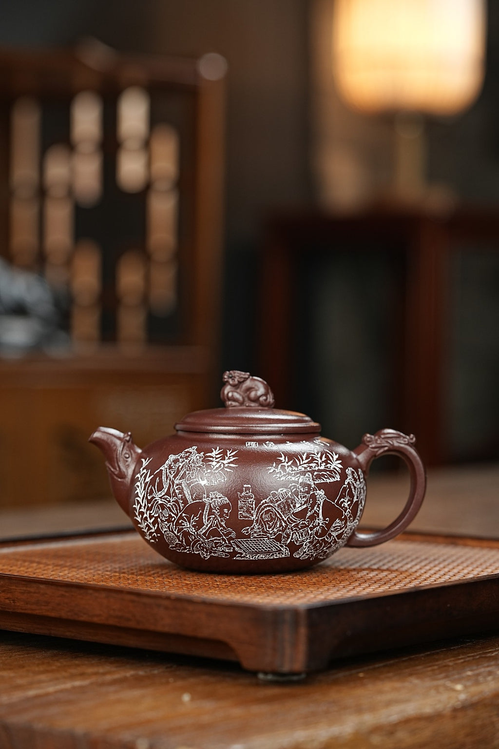 新品【龙行天下】 紫茄泥 280cc 作者：邵方军（国家级工艺美术师）手工制作