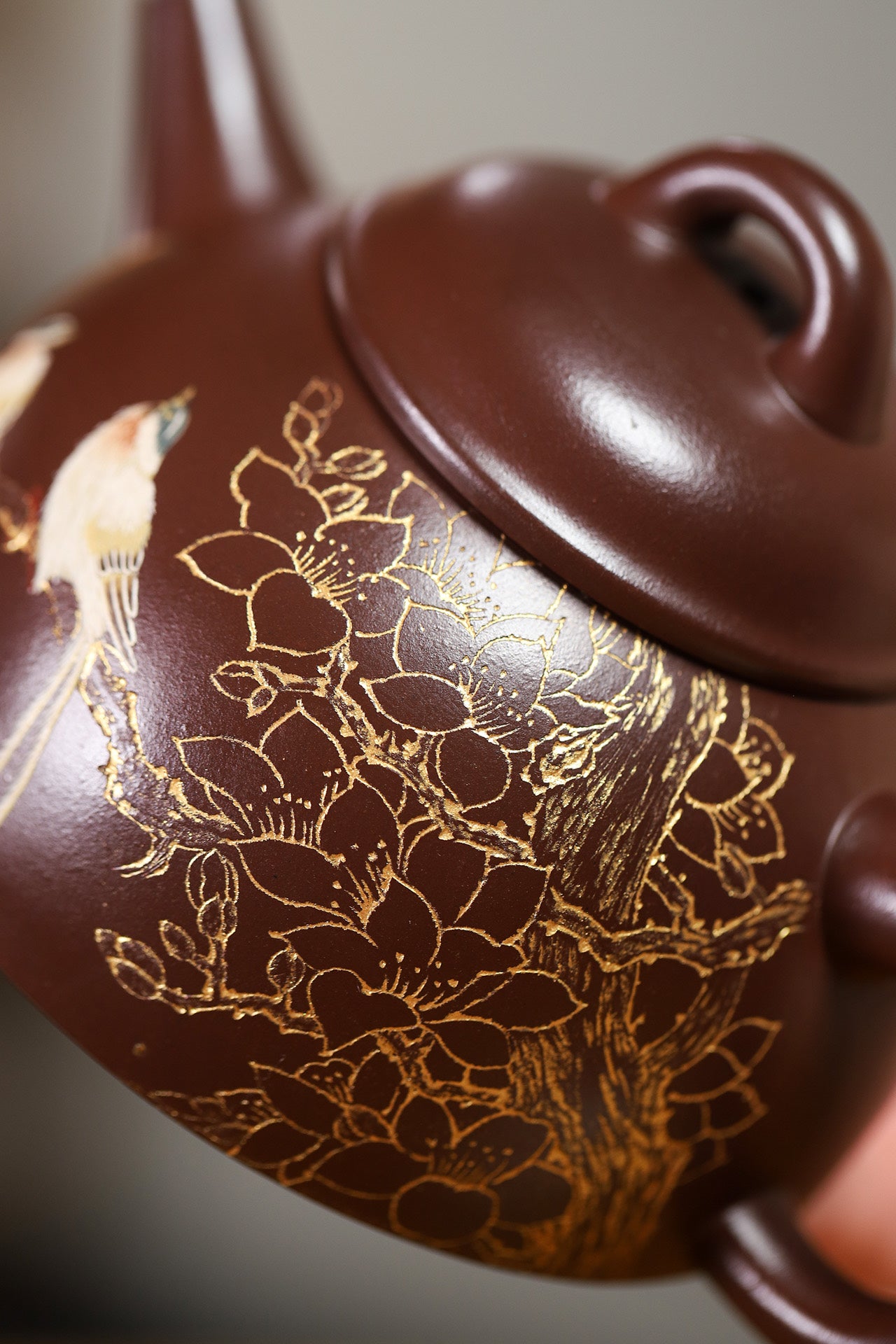 收藏重器：半瓢壶 原矿紫茄泥 320cc 李昌鸿 正高级工艺美术师 师承中国工艺美术大师——顾景舟