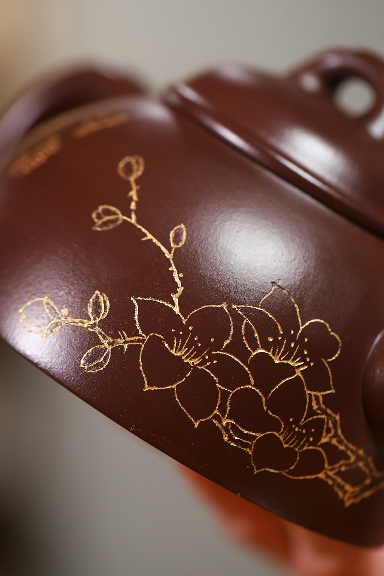 收藏重器：半瓢壶 原矿紫茄泥 320cc 李昌鸿 正高级工艺美术师 师承中国工艺美术大师——顾景舟