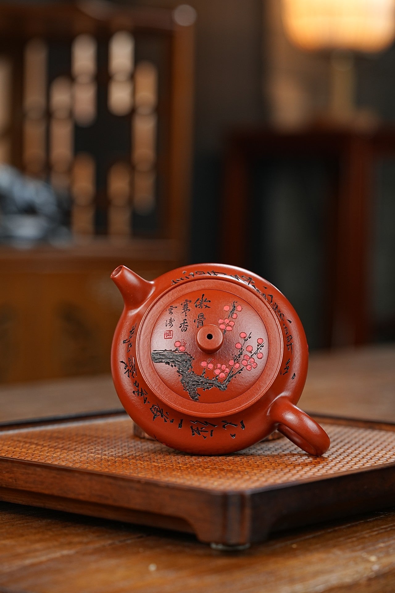 双工新品【扁腹】邵氏朱泥 170cc 邵方军（国家级工艺美术师）全手工制作