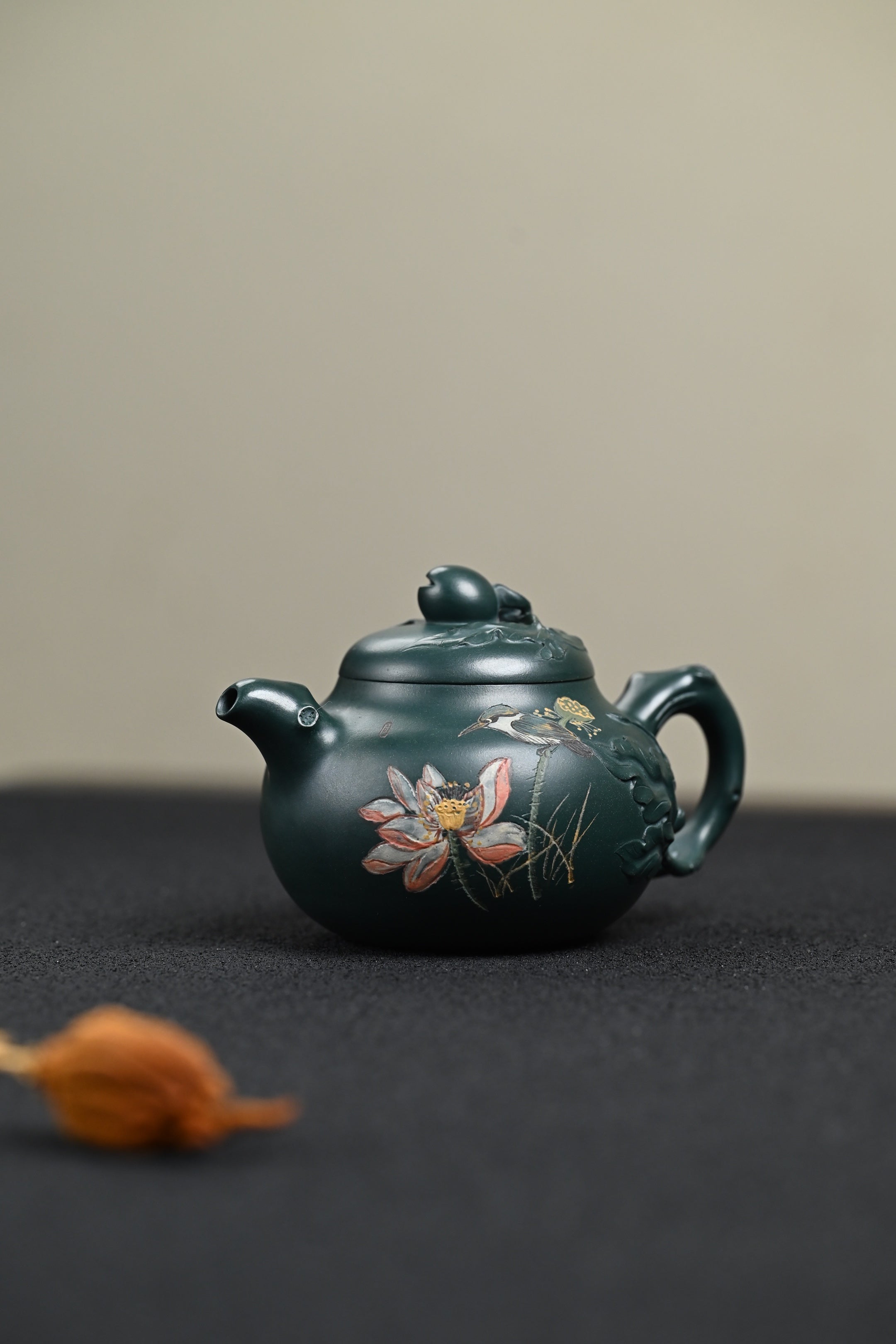 研高· 『祝福』 景舟绿泥·容量320cc·9孔出水·黄自英（研究员级高级工艺美术师） - ZishaTeapotChina