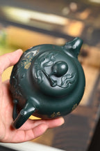 研高· 『祝福』 景舟绿泥·容量320cc·9孔出水·黄自英（研究员级高级工艺美术师） - ZishaTeapotChina