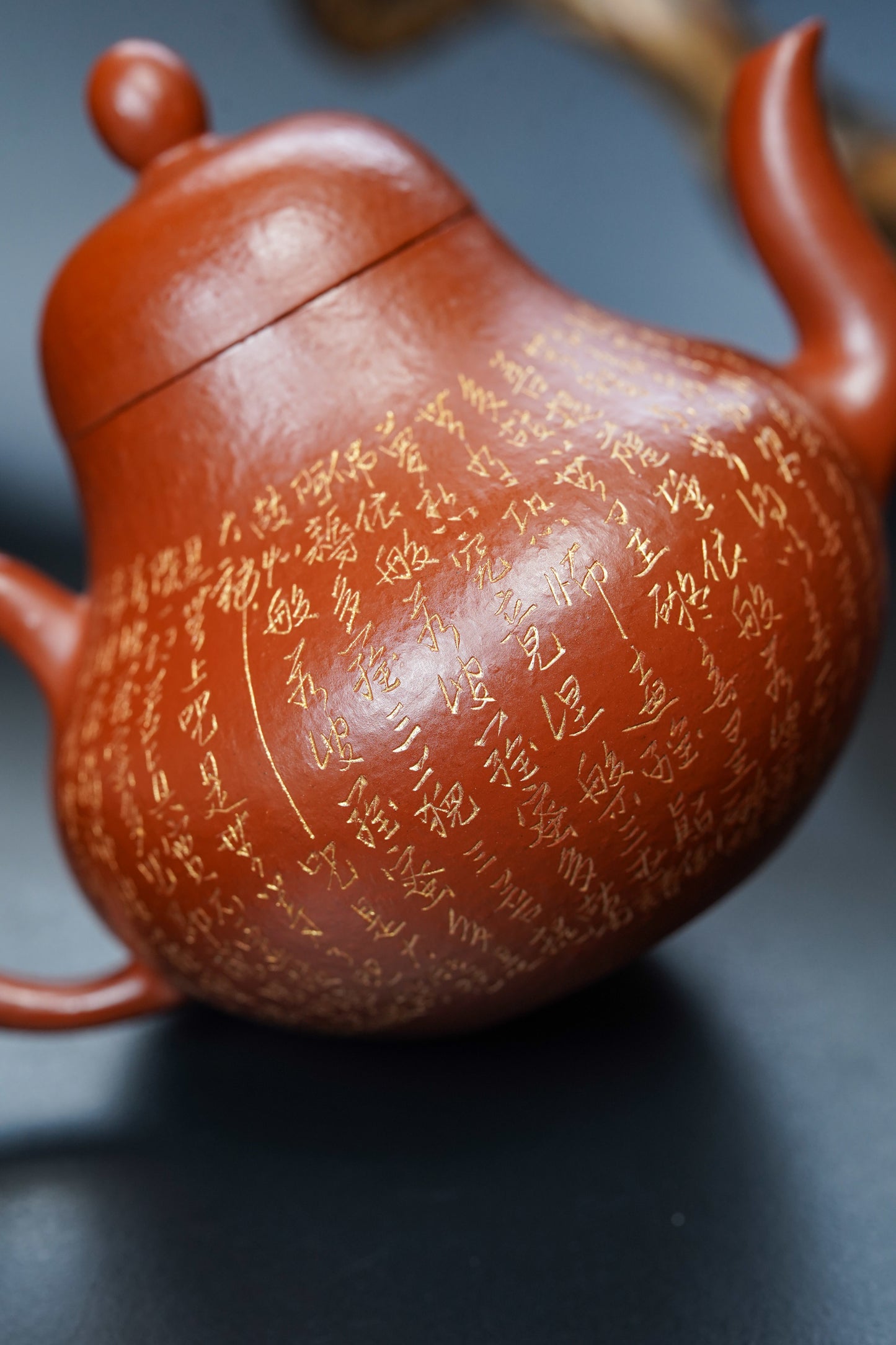 【结缘重器】中国紫砂界心经巨匠·郑求标恭刻·双心经《思婷壶》原矿极品粗砂朱泥·160cc&nbsp;