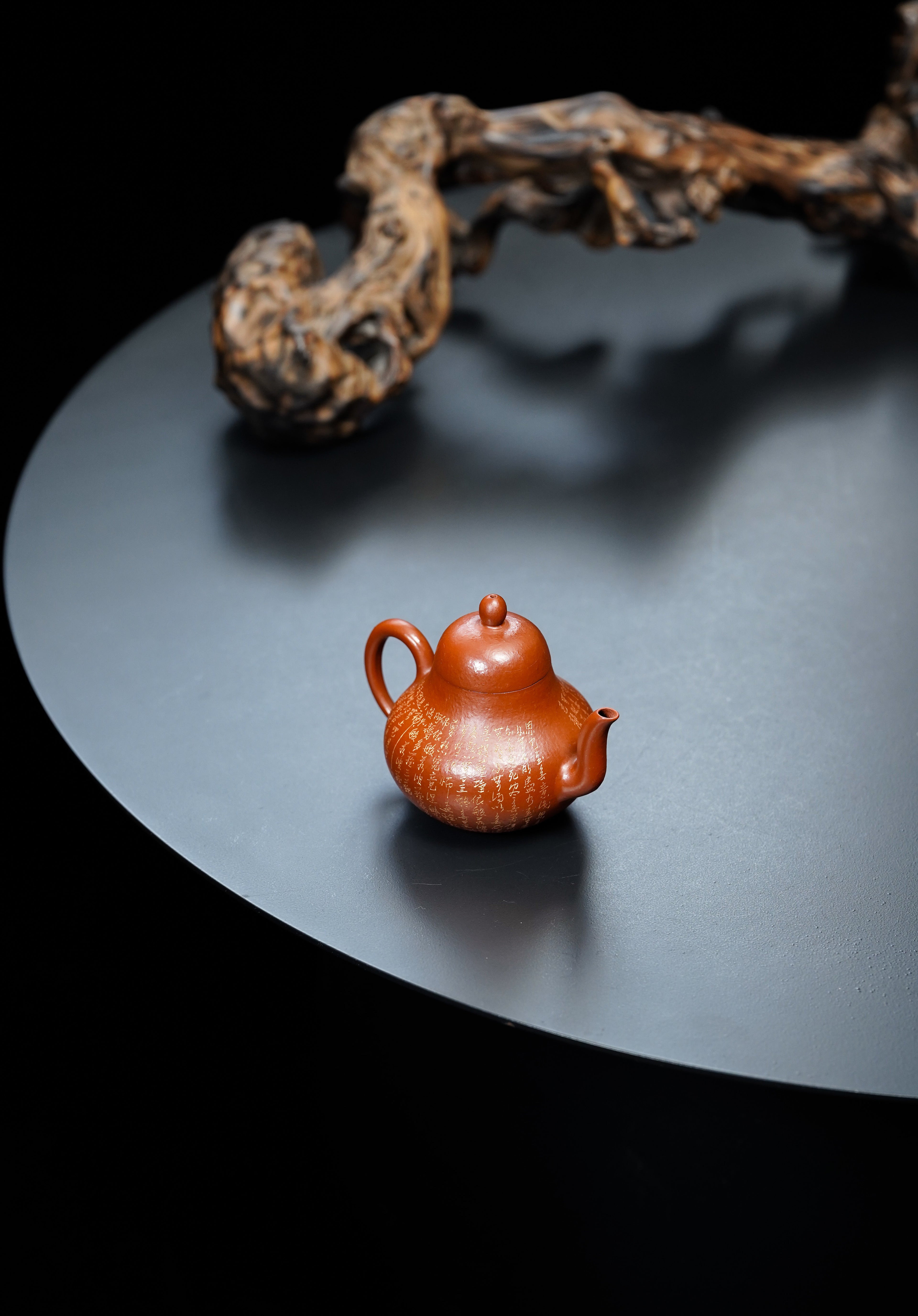 【结缘重器】中国紫砂界心经巨匠·郑求标恭刻·双心经《思婷壶》原矿极品粗砂朱泥·160cc&nbsp;
