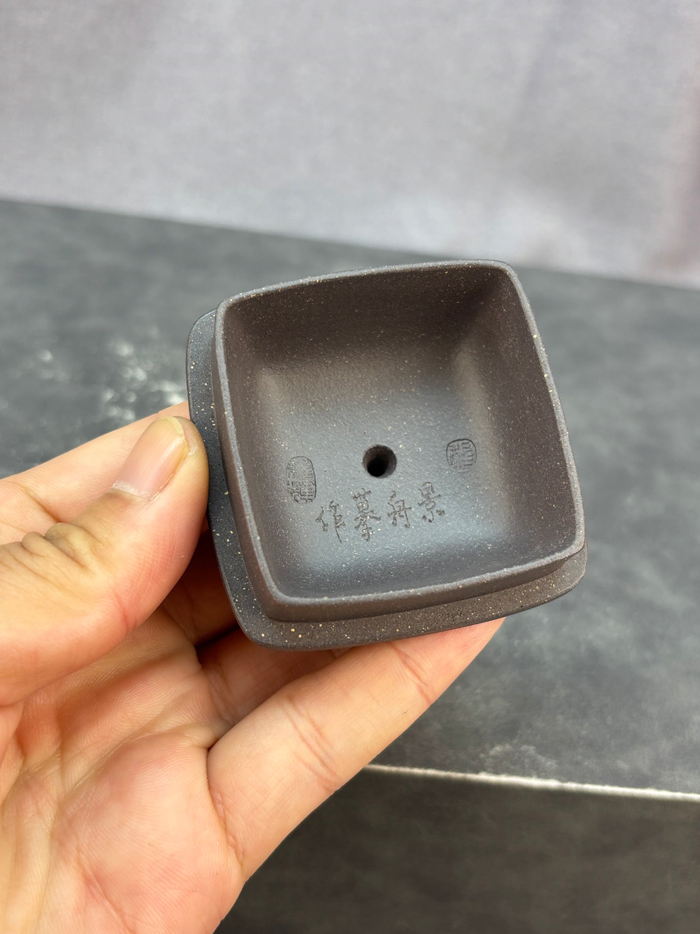 程辉大师紫砂界的功勋级领军人物·精品佳作《四方虚扁》原矿乾隆青灰段·150cc 小品