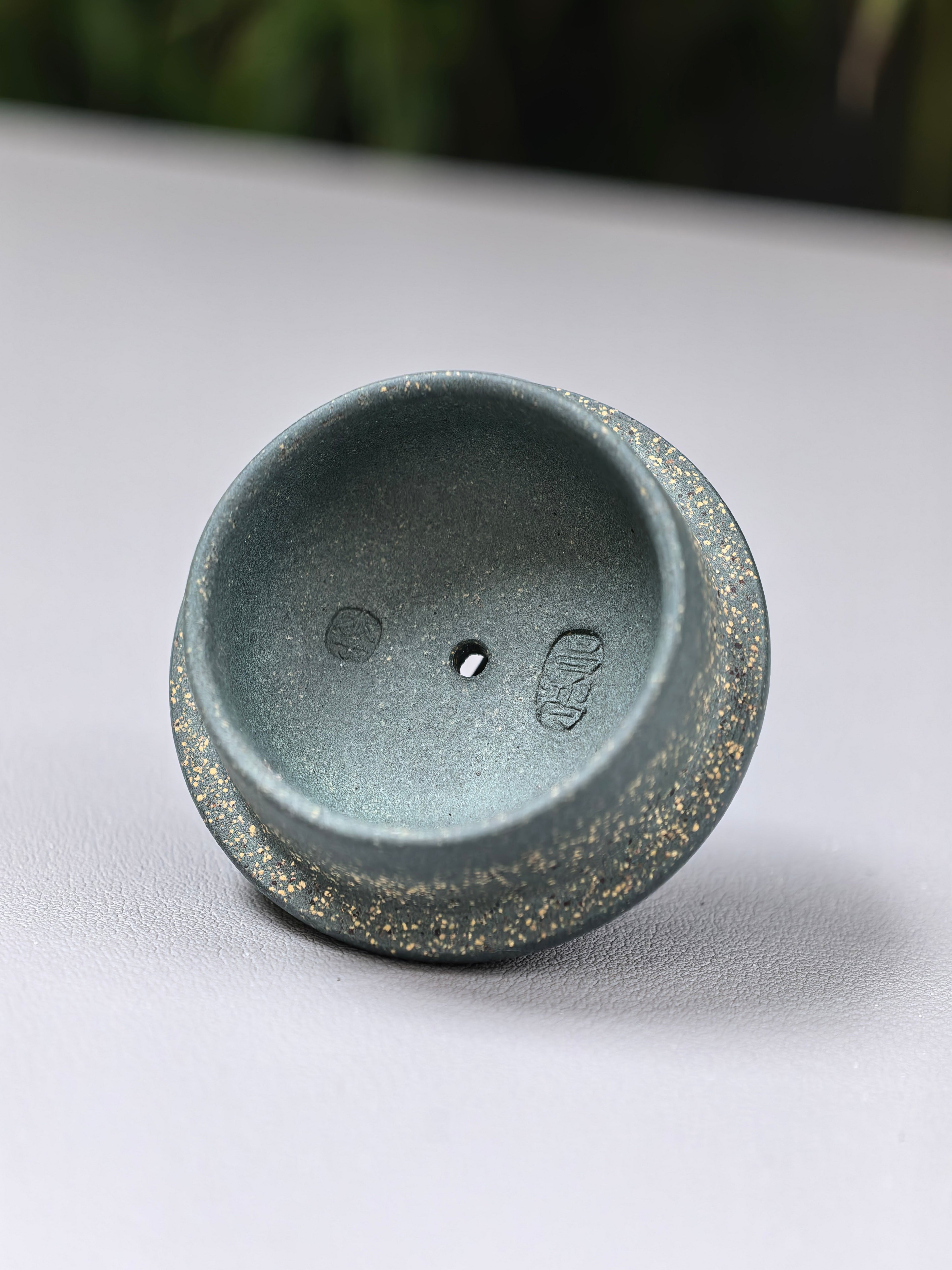 李昌鸿福利🧧紫砂泰斗传承·双国大师匠心之作【子冶石瓢壶】家藏景舟雪华绿泥 175cc