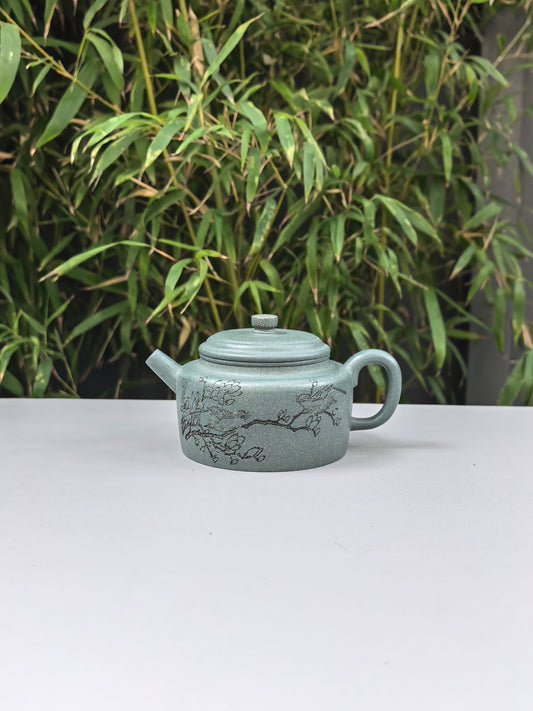 李昌鸿福利🧧紫砂泰斗传承·双国大师匠心之作【德钟壶】优质景舟雪华绿泥 300cc