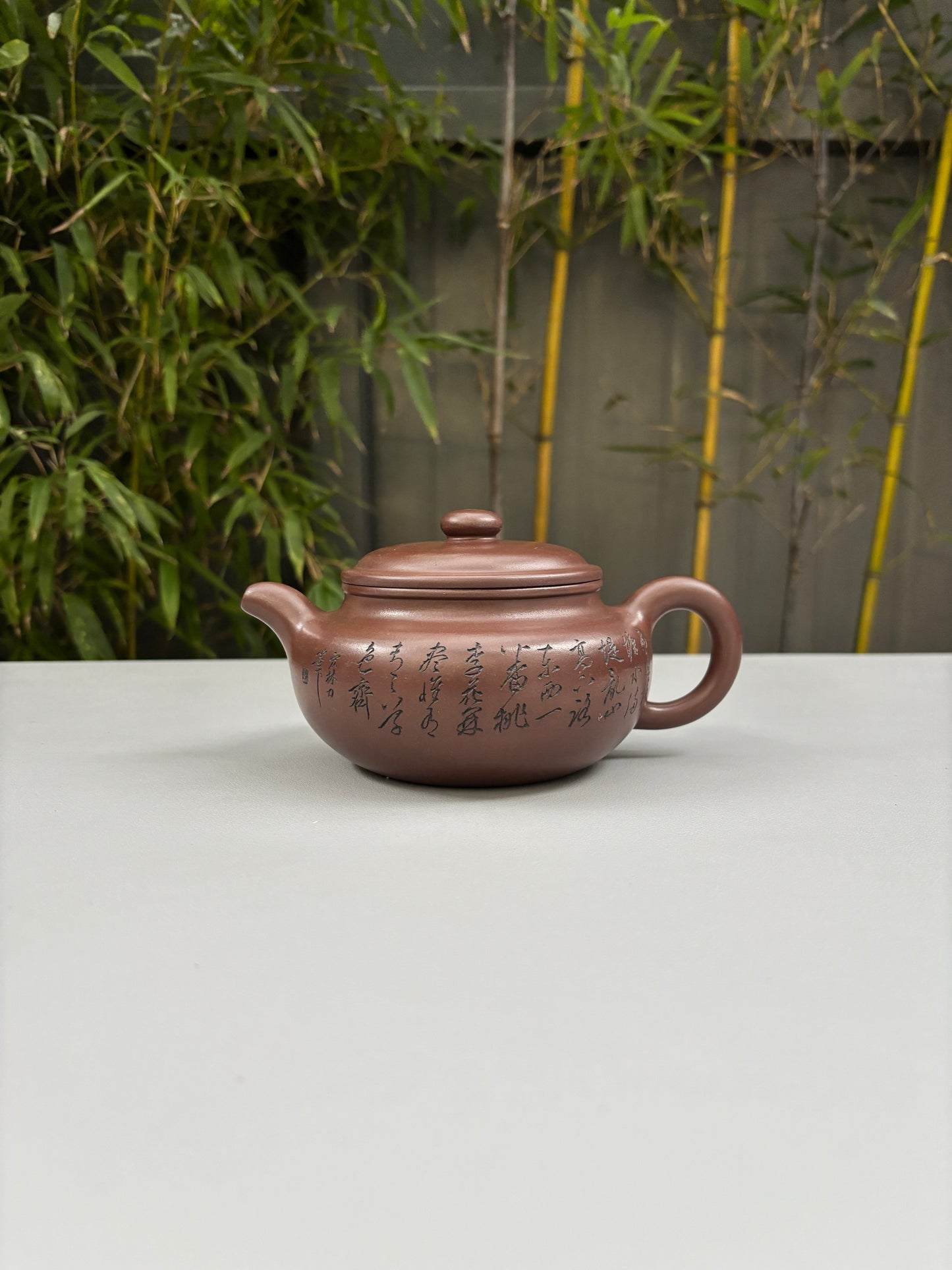 陈宏林大师重器鉴藏·紫砂界山水刻绘第一人·陈宏林精刻【仿古】原矿极品老紫泥 430cc