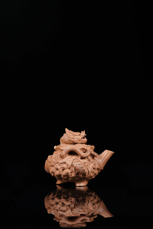 【特色藏品】邱爽 | 范泽锋高徒·省大师紫砂潜力重器【龙吟供春】原矿优质老段泥·200cc