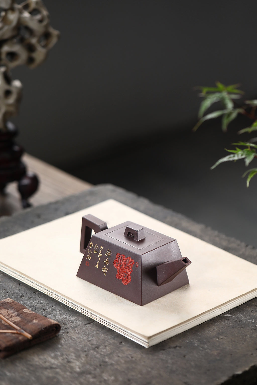 范泽锋高徒·省大师邱爽紫砂潜力重器【升方壶】原矿极品老紫泥·350cc