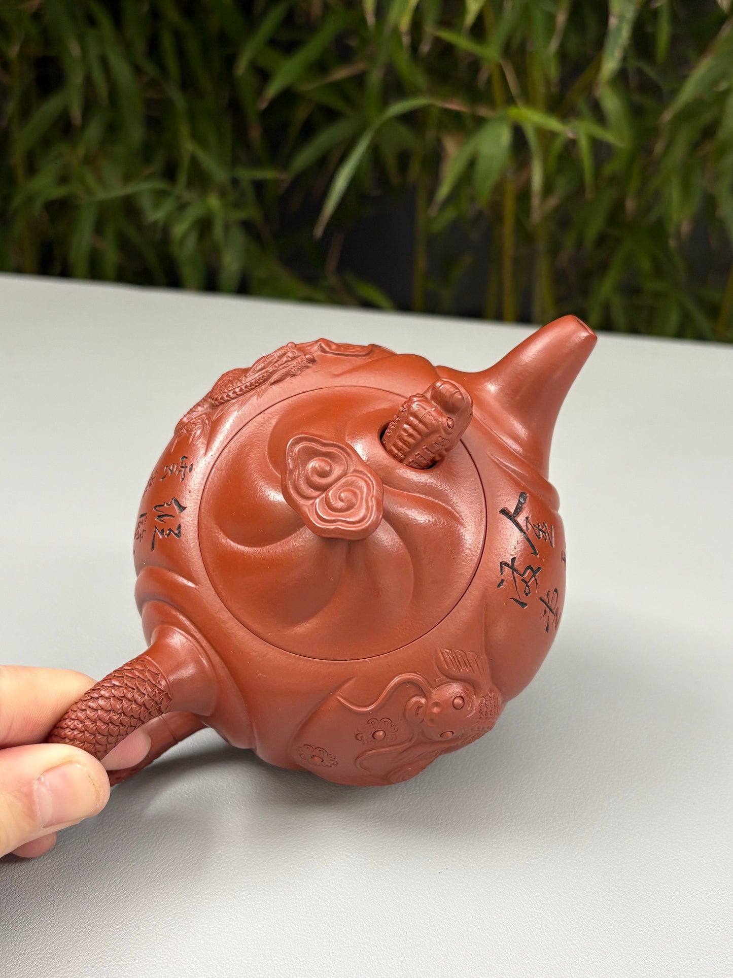 储立之大师 | 紫砂业界标杆 中国陶瓷艺术终身成就奖重器【鱼化龙】原矿优质·红泥·360cc