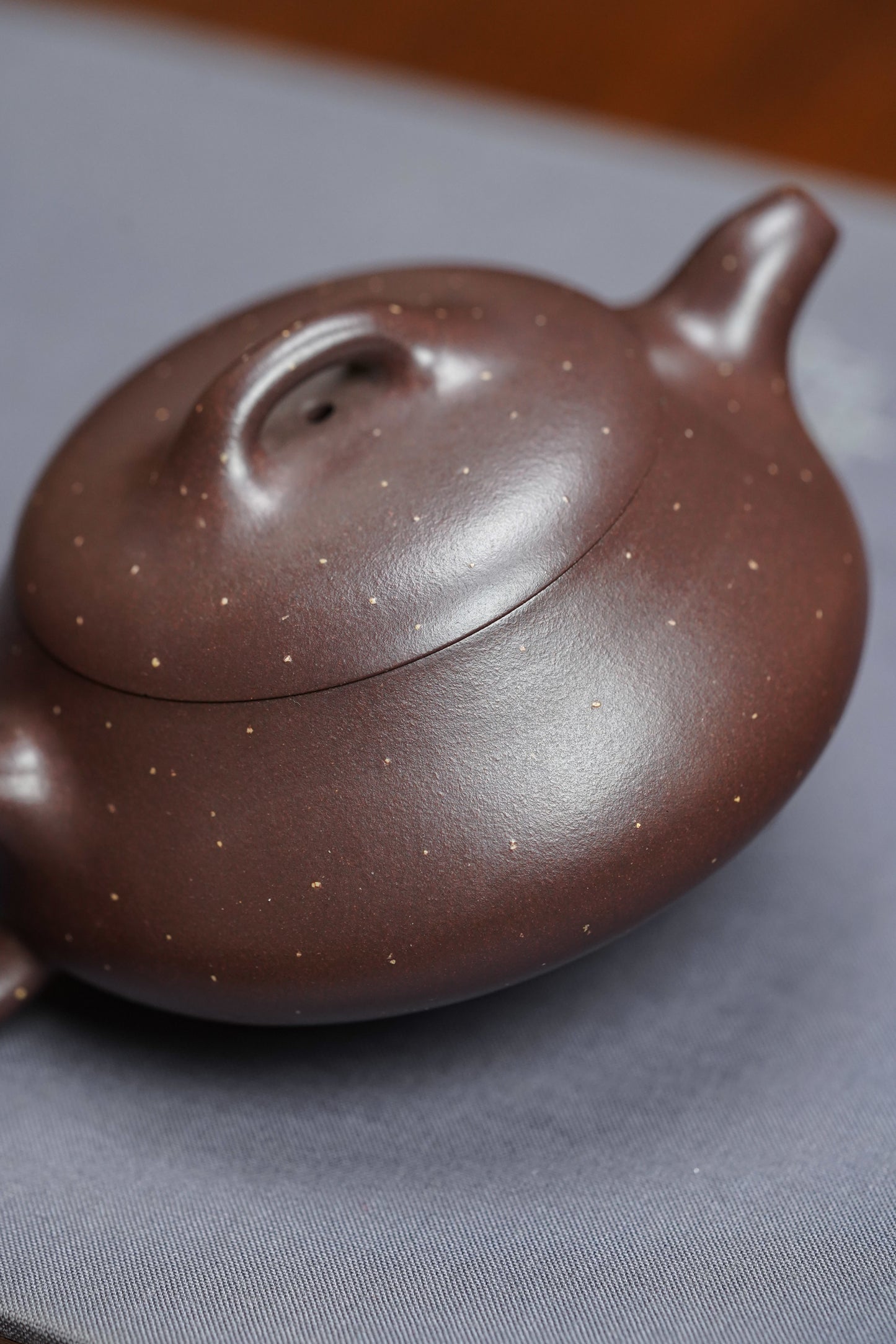 李昌鸿福利🧧紫砂泰斗传承·双国大师匠心之作【扁瓢壶】家藏原矿极品紫玉金砂·165cc