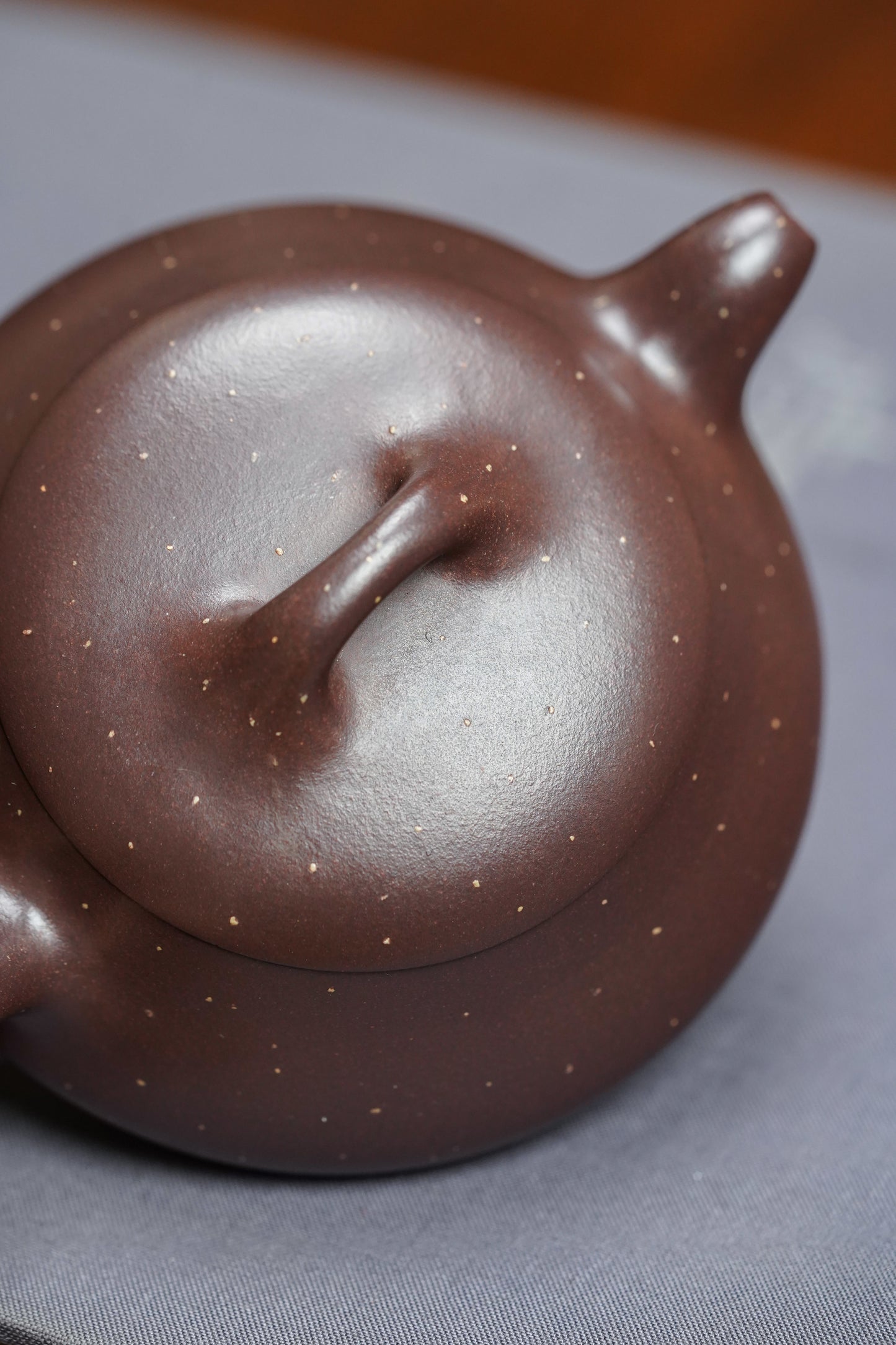 李昌鸿福利🧧紫砂泰斗传承·双国大师匠心之作【扁瓢壶】家藏原矿极品紫玉金砂·165cc