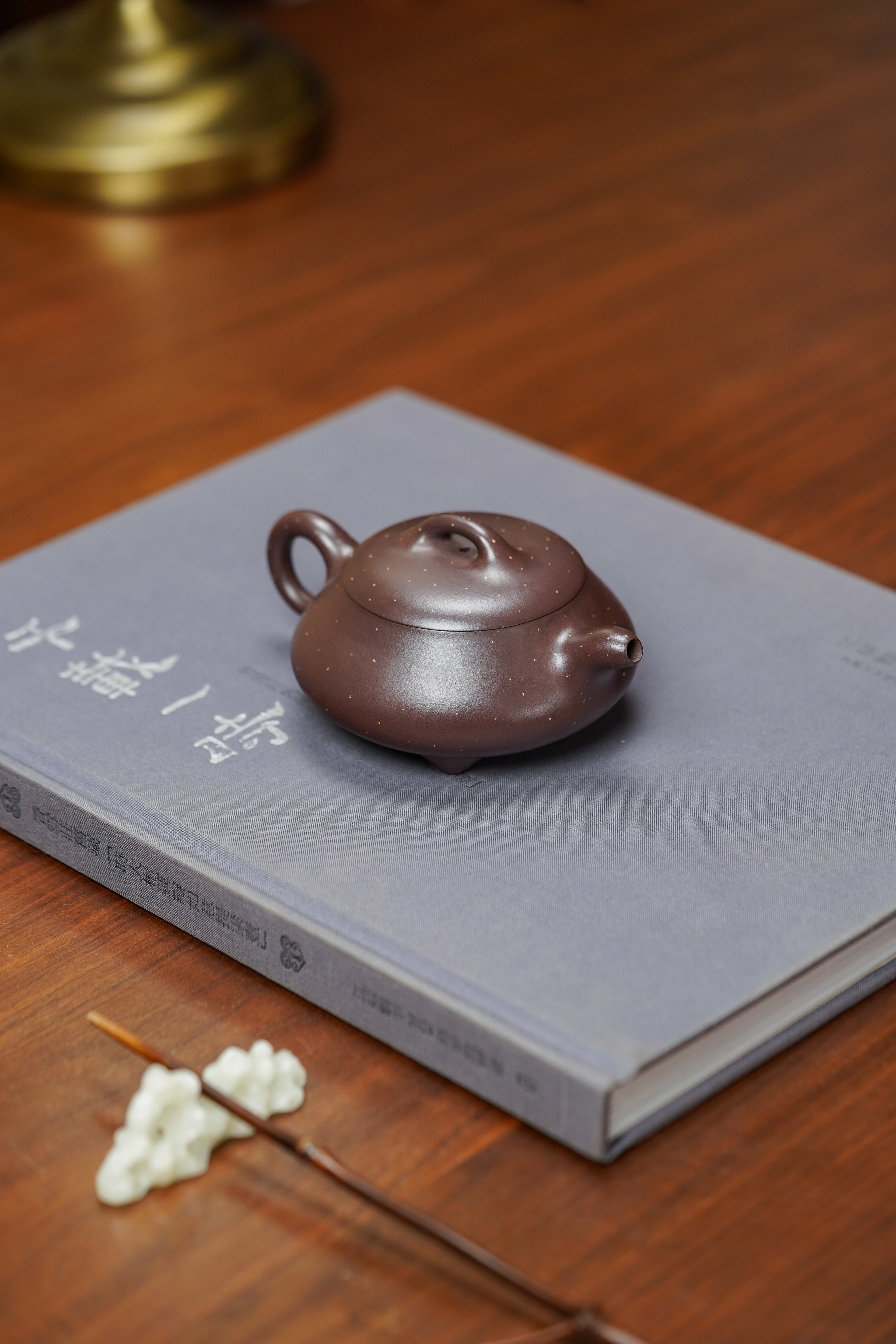 李昌鸿福利🧧紫砂泰斗传承·双国大师匠心之作【扁瓢壶】家藏原矿极品紫玉金砂·165cc