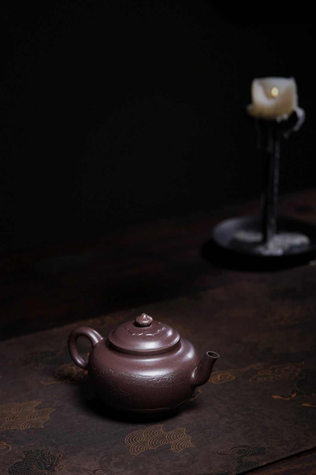 储立之大师 | 中国陶瓷艺术终身成就奖获得者重器【容谷壶】原矿优质紫玉金砂· 350ml