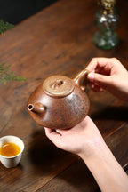 范泽锋高徒·省大师邱爽紫砂潜力重器【子冶石瓢壶】原矿优质龙骨金砂· 420cc