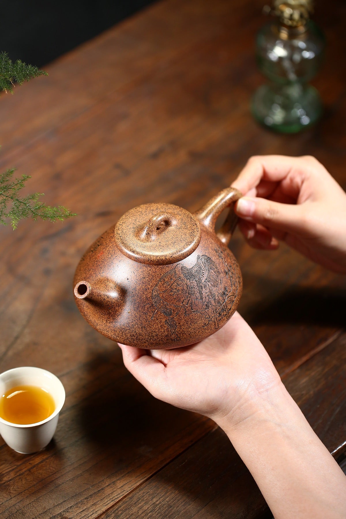 范泽锋高徒·省大师邱爽紫砂潜力重器【子冶石瓢壶】原矿优质龙骨金砂· 420cc