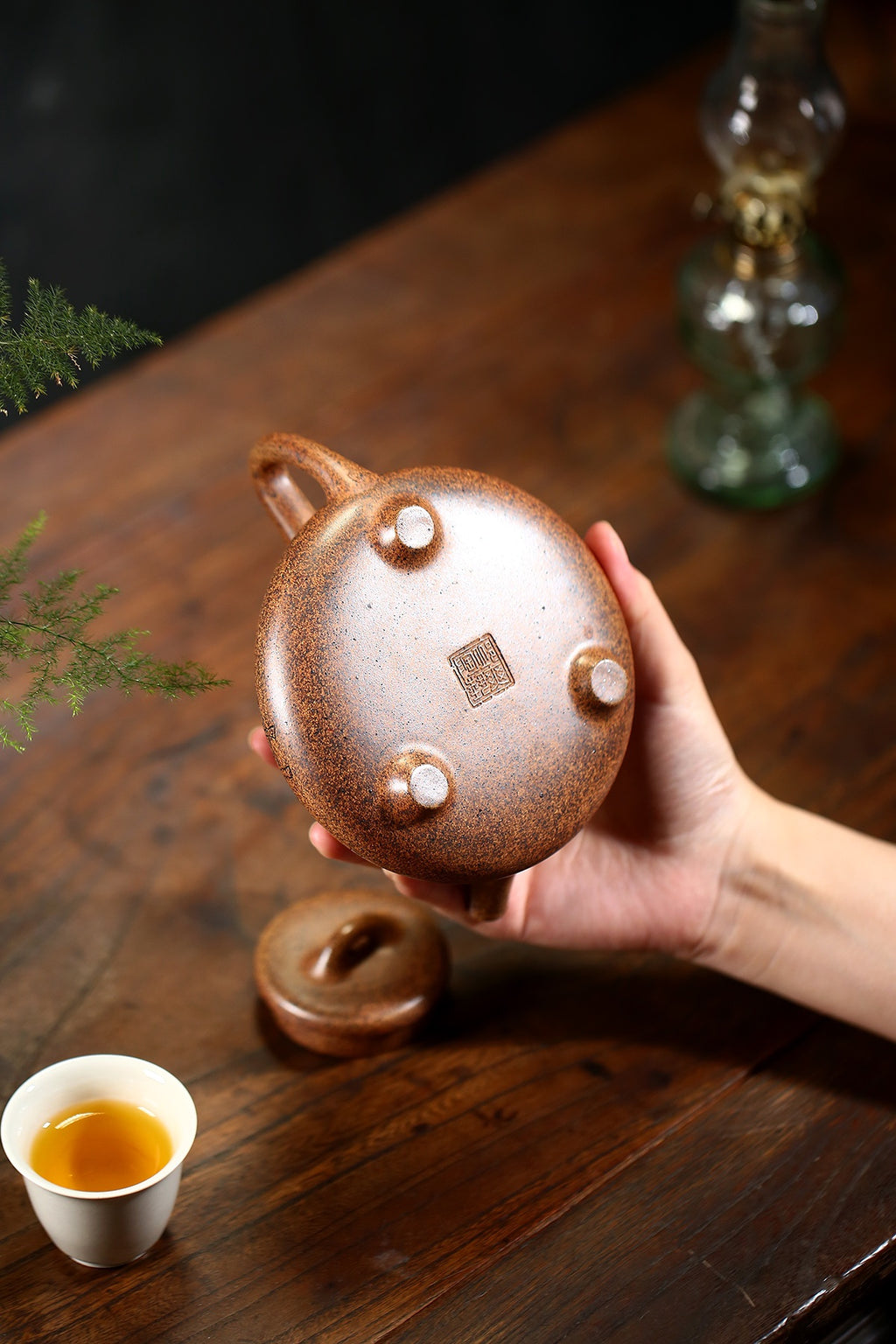 范泽锋高徒·省大师邱爽紫砂潜力重器【子冶石瓢壶】原矿优质龙骨金砂· 420cc