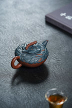 蒋艺华大师·重器传承·紫砂七老花器泰斗蒋蓉唯一传人佳作【蚕宝宝壶】原矿极品底槽清粉浆·260cc